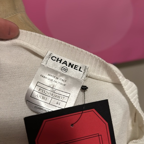 CHANEL White Crew Neck Sweater - Picture 10 of 13